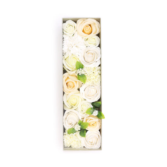 Long Box - Wedding Blessings - White & Ivory Soap Flowers