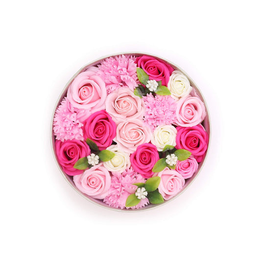 Round Box - Baby Blessings - Pinks- Soap Flower Gift