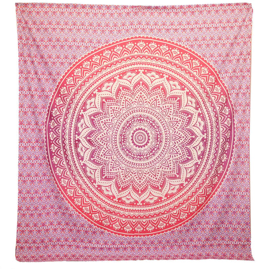 Wall Hanging / Beach Spread - Umrao Mandala - Purple Pink
