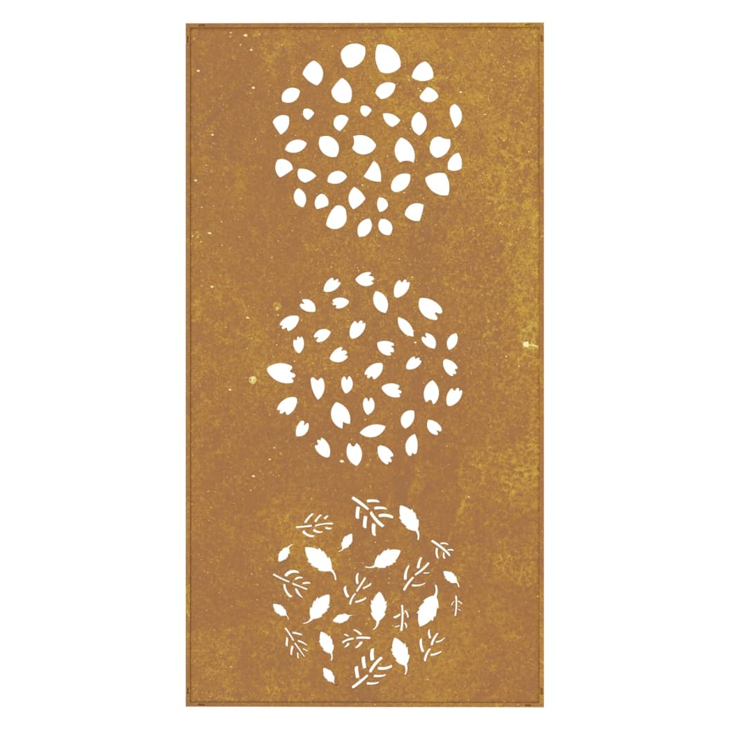 vidaXL Garden Wall Decoration 105x55 cm Corten Steel Leaf Design