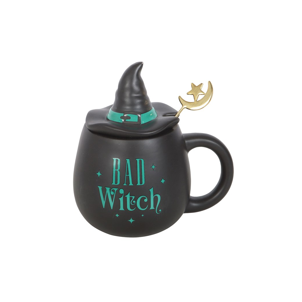 Bad Witch Lidded Mug with Spoon