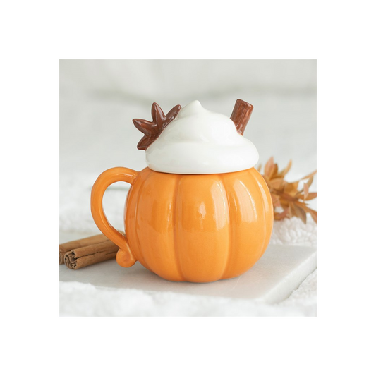 Pumpkin Cream Lidded Autumn Gift Mug