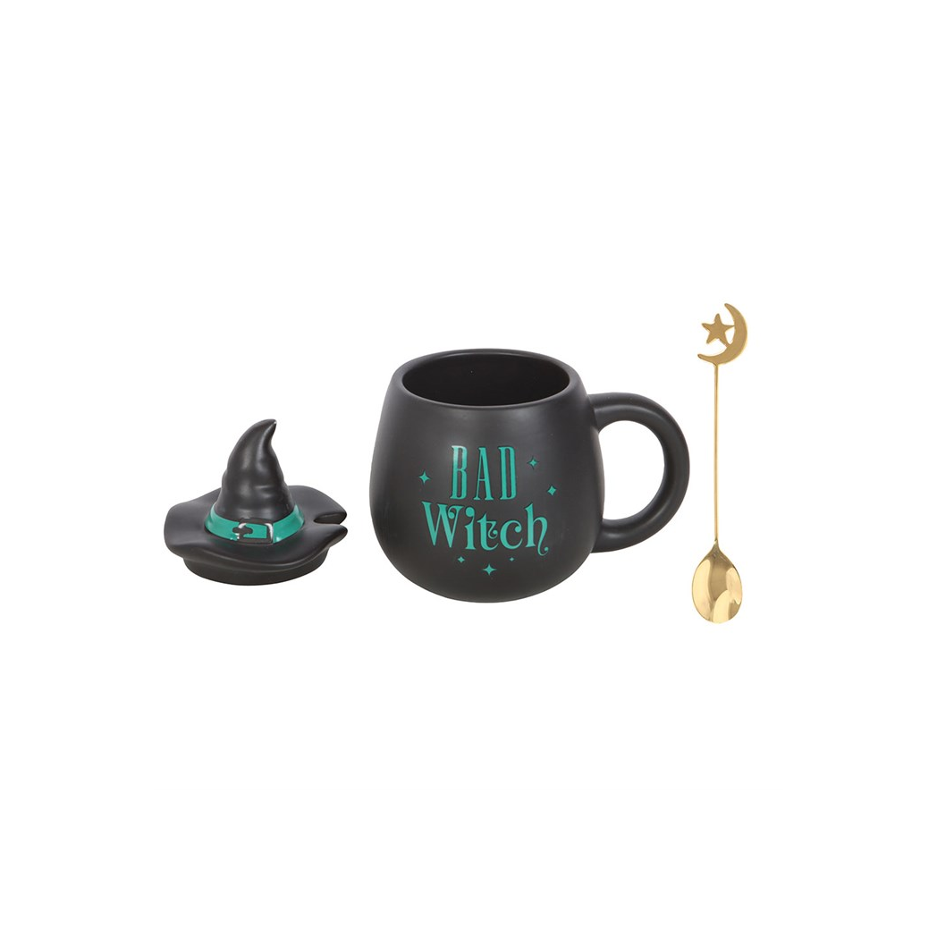 Bad Witch Lidded Mug with Spoon