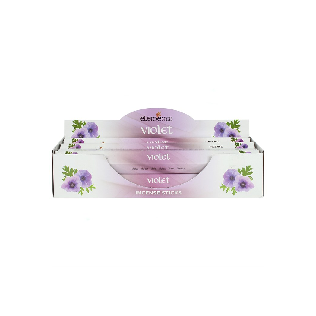 Set of 6 Packets of Elements Violet Incense Sticks