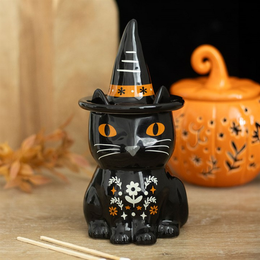 Frightful Folk Black Cat Oil Burner Wax Warmer