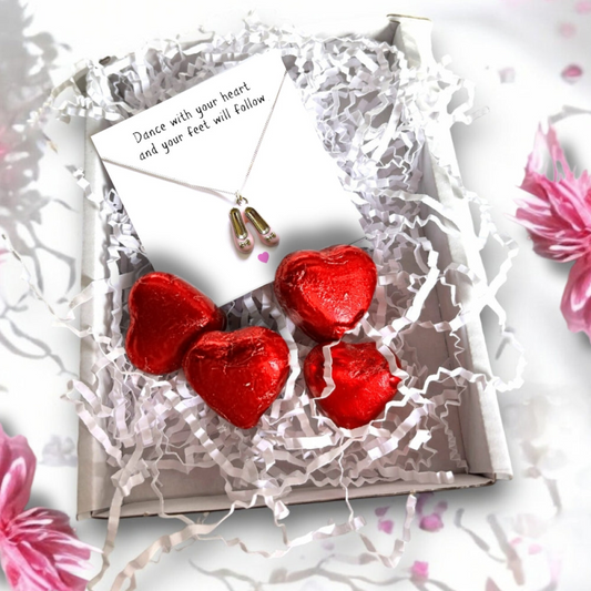 Ballet Shoes Charm Necklace Mini Gift Hamper