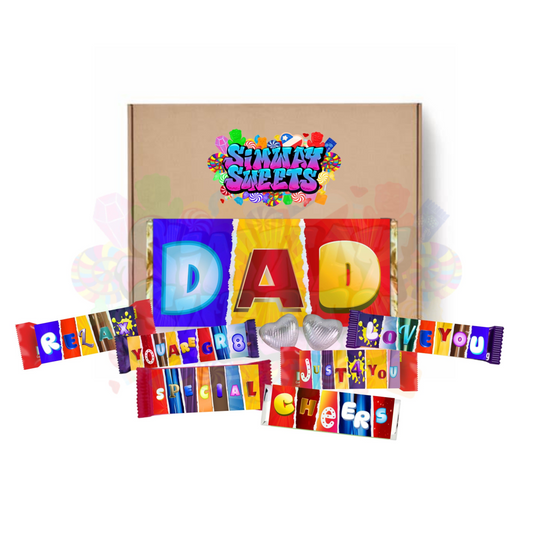 Fun Fathers Day Novelty Chocolate Wrapper Gift Box - Dad
